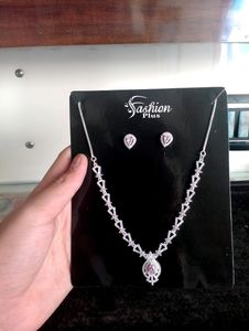 Nacklace Earrings Combo Pure Silver