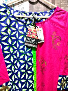 Stylish Pink Kurta with Geometric Print