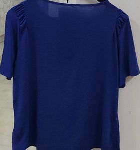 Vibrant Blue Puff Sleeve Top