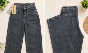 Korean Grey Denim Jeans (Women)