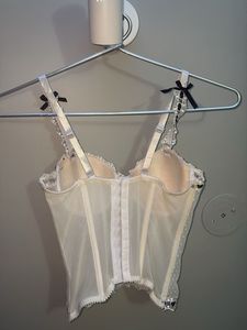 White Lace Corset Bra