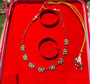 Small Lotus Ethnic Necklace Set