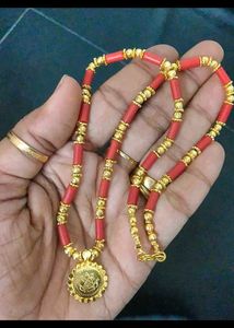 Gold Plated Coral Necklace