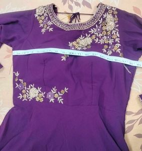 Elegant Purple Ethnic Gown