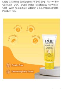 Lacto Calamine SPF 50 Sunscreen