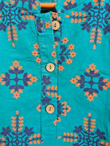 Teal Short Kurti
