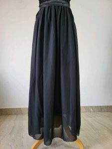 Elegant Black Ruched Maxi Dress