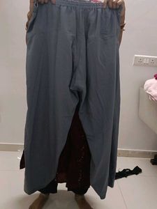 Grey Floral Print Kurta