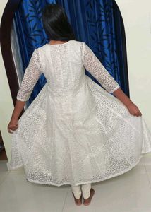 Elegant White Lace Kurta