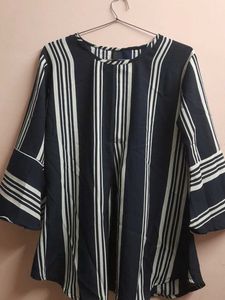 Striped Navy Blue Top