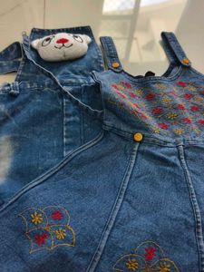 Cute Denim Pinafore Dress