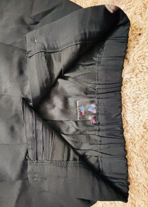 Black Pleated High-Waisted Shorts