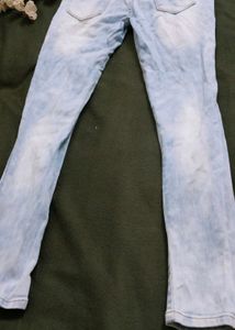 Light Wash Distressed Denim Jeans