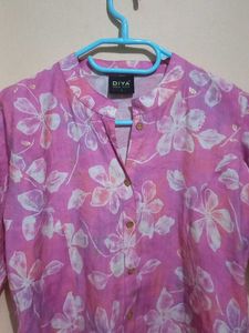 Pink Floral Print Top