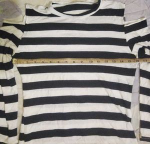 Striped Cold Shoulder Top
