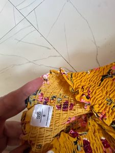 Yellow Dress With Free Gift 🎁