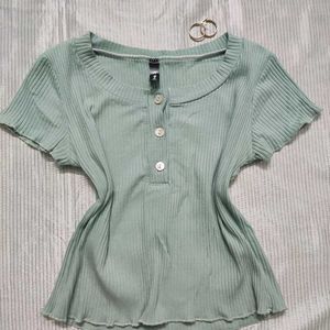 aesthetic cute sage top.