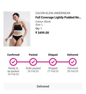 Calvin Klein Full coverage lightly Padded Bra-L