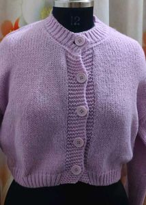 Lavender Knit Cardigan