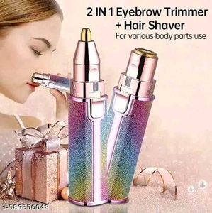 2 IN 1 EYEBROW TRIMMER AND HAIR SHAVER