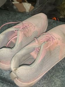 Pink & Gray Athletic Sneakers