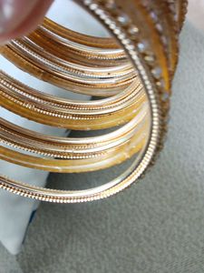Elegant Set of Golden Bangles