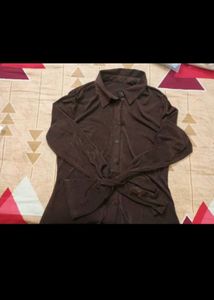 Chic Brown Bell Sleeve Top