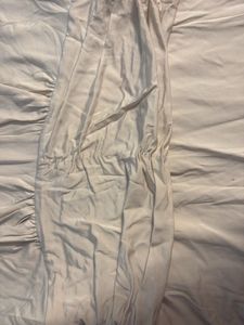 BCBG Chic Cream Ruched V-Neck Top