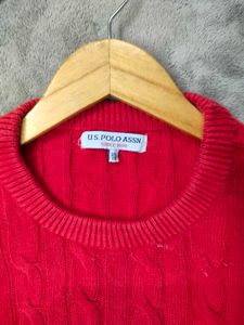 US Polo Cable Knit Sweater