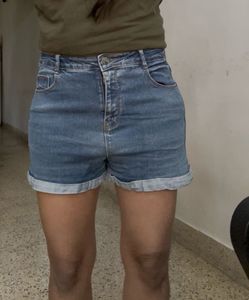 Classic Blue Denim Shorts