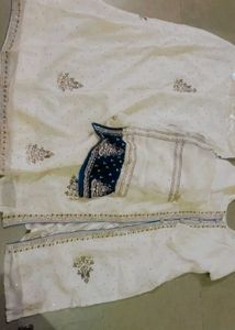 Elegant White Kurta Set with Embellishments
