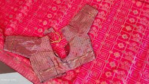 Beautiful Pink Silk Saree with Blouse