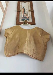 Elegant Gold Brocade Blouse