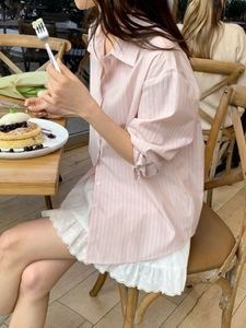 Pink Striped Oversized Shirt