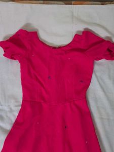 Beautiful Pink Sequined Ethnic Gown for Girls