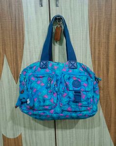 Kipling Blue monkey Print Shoulder Bag