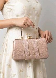 Elegant dusty rose Bridal sling + clutch