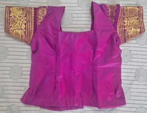 Purple &amp; Gold Silk Lehenga Choli - New