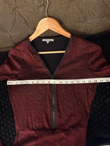 Elegant Sparkling Zipper Bodysuit