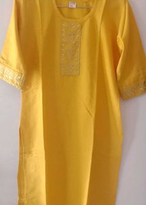 yellow daily wear kurti