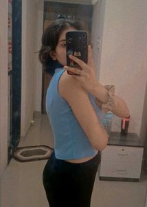 Blue Sleeveless Top