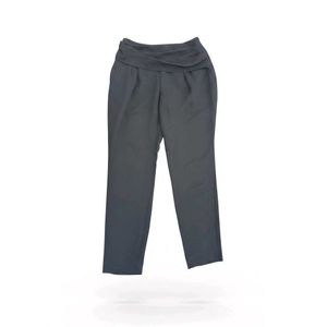 Chic Grey Fold-Over Waist Pants