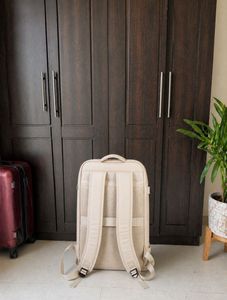 Stylish Cream Backpack for Travel &amp; Work