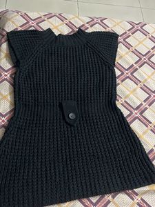 Black Knit Sweater Vest