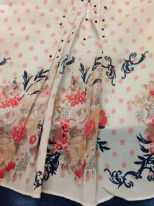 Cute Floral Print Top &amp; Denim Skirt Set👗