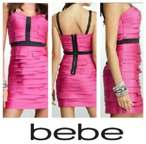 Bebe Lucca Hot Pink Short Dress XS(ORIGINAL)