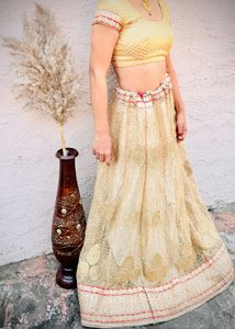 Gold Embroidered Lehenga Choli Set