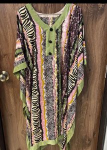 Colorful Print Kaftan Top