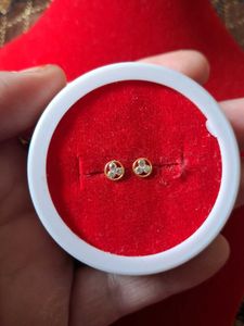 Elegant Stud Earrings with Clear Stones