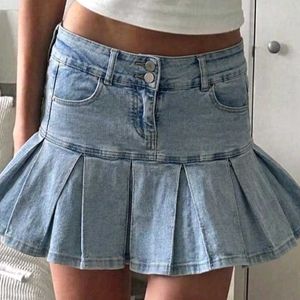 y2k denim skirt
